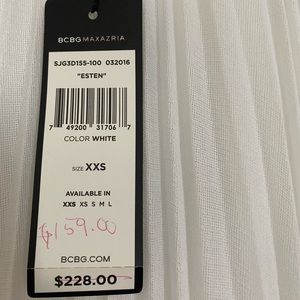 White pleated maxi dress